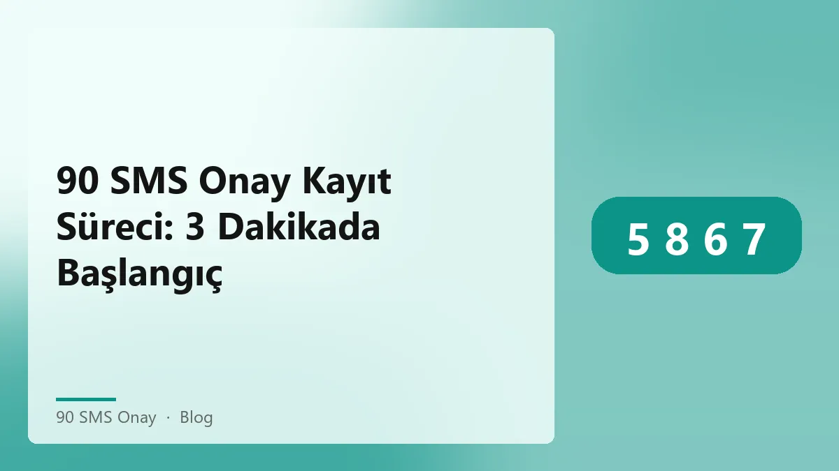 90 SMS Onay kayıt süreci hakkında bilgi veren bir grafik
