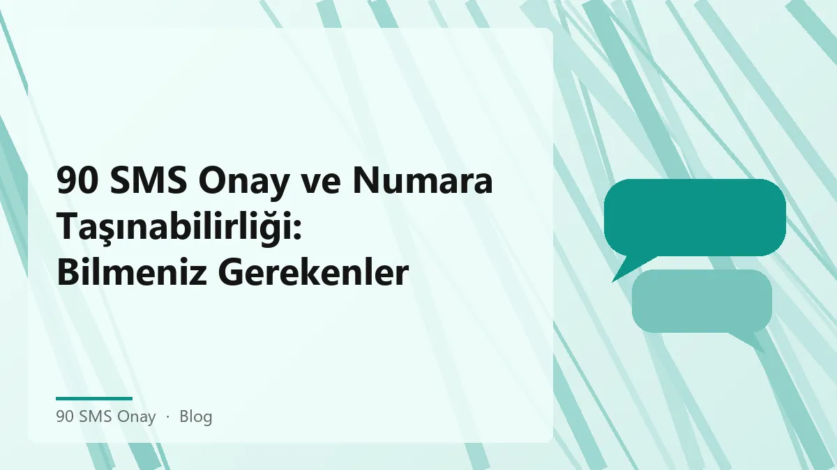 90 SMS Onay ve numara taşınabilirliği üzerine bir görsel açıklama.