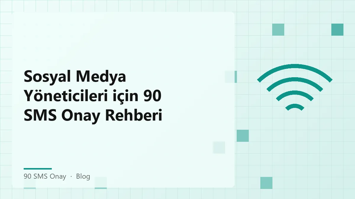 90 SMS Onay ile sosyal medya hesap doğrulama süreci